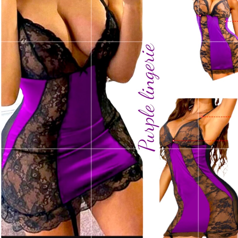 🛑 Purple Lace G-string lingerie